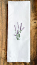 Load image into Gallery viewer, Lavender Hand Stitched Dish Towel
