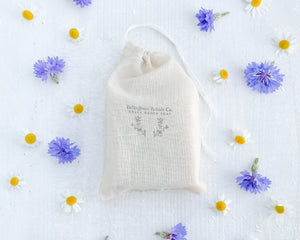 Hand Stamped Muslin Soap Gift Bag